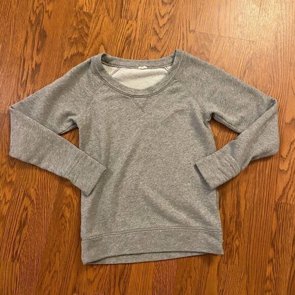 J. Crew Gray Silver Shimmer Sweatshirt Small - Picture 1 of 6